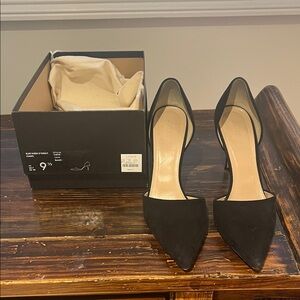 J. Crew Black Pointed Toe Heels